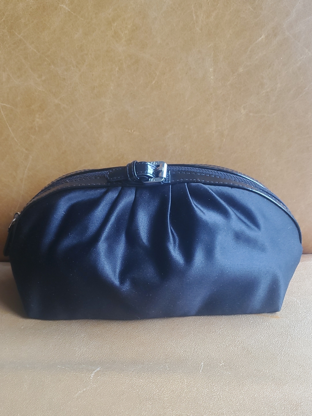 Christian Dior Satin Buckle Cosmetic Clutch Bag